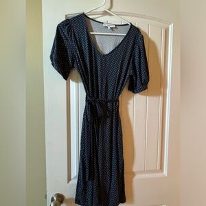 Merrick White Polka Dot dress size Small